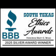 BBB South Texas Ethics Award 2025 Silver — Texas Prime Homes roofing contractor Edinburg TX